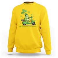 Funny Irish Frog Off To Commit Foolery Sweatshirt St Patricks Day Gift