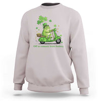 Funny Irish Frog Off To Commit Foolery Sweatshirt St Patricks Day Gift