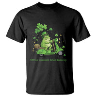 Funny Irish Frog Off To Commit Foolery T Shirt St Patricks Day Gift