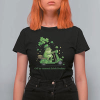 Funny Irish Frog Off To Commit Foolery T Shirt For Women St Patricks Day Gift