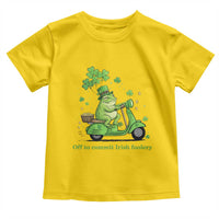 Funny Irish Frog Off To Commit Foolery Toddler T Shirt St Patricks Day Gift