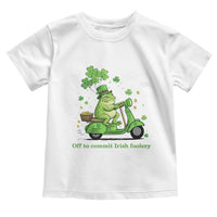Funny Irish Frog Off To Commit Foolery Toddler T Shirt St Patricks Day Gift