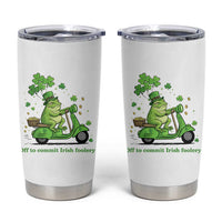 Funny Irish Frog Off To Commit Foolery Tumbler Cup St Patricks Day Gift