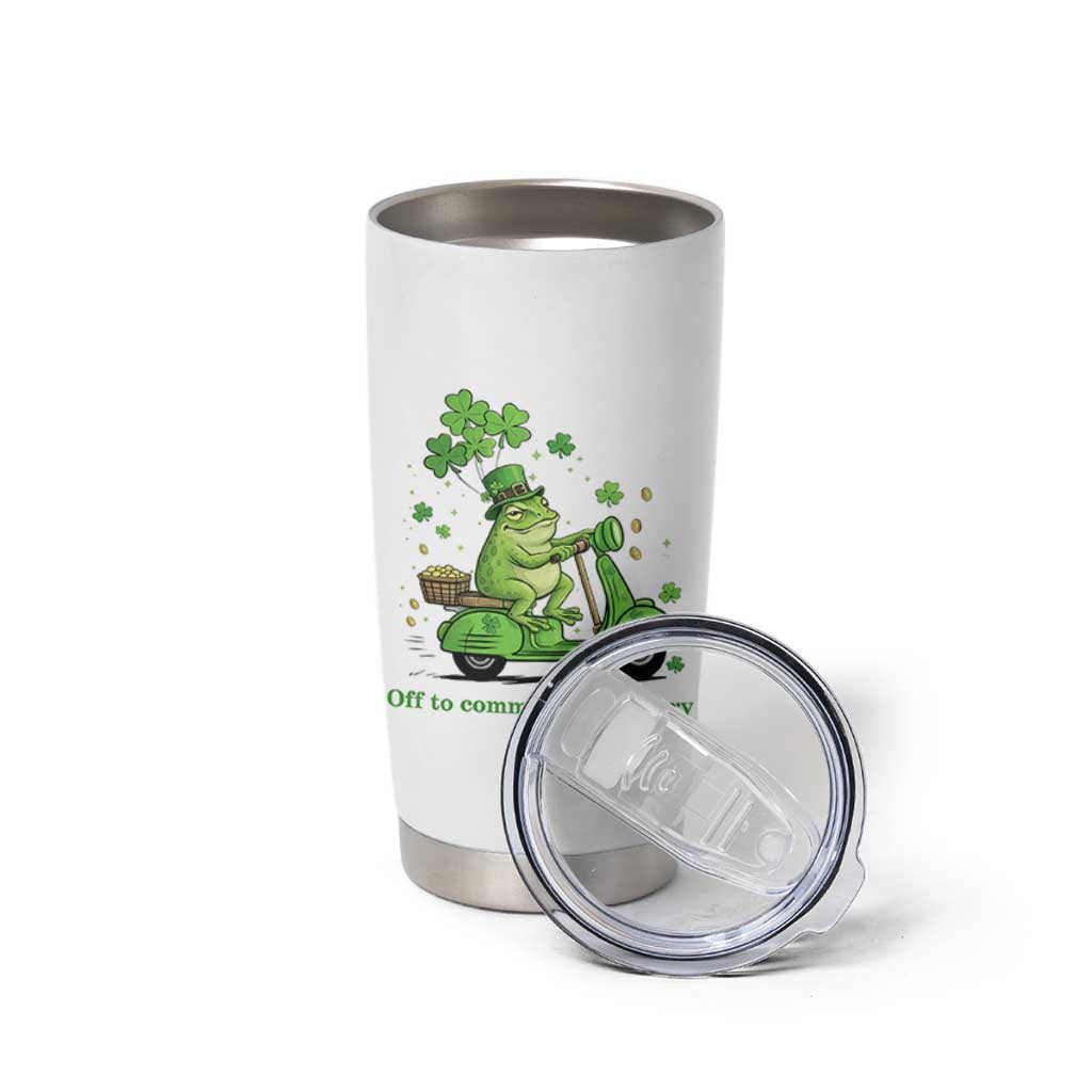 Funny Irish Frog Off To Commit Foolery Tumbler Cup St Patricks Day Gift