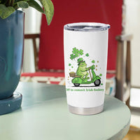 Funny Irish Frog Off To Commit Foolery Tumbler Cup St Patricks Day Gift
