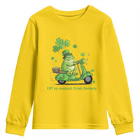 Funny Irish Frog Off To Commit Foolery Youth Sweatshirt St Patricks Day Gift