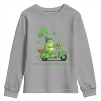Funny Irish Frog Off To Commit Foolery Youth Sweatshirt St Patricks Day Gift