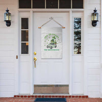 Off To Start The Shenanigans Garden Flag St Patricks Day Frog