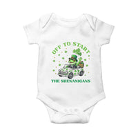 Off To Start The Shenanigans Baby Onesie St Patricks Day Frog