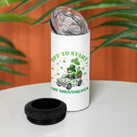 Off To Start The Shenanigans 4 in 1 Can Cooler Tumbler St Patricks Day Frog