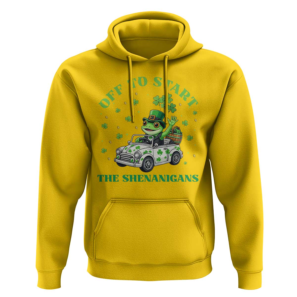 Off To Start The Shenanigans Hoodie St Patricks Day Frog