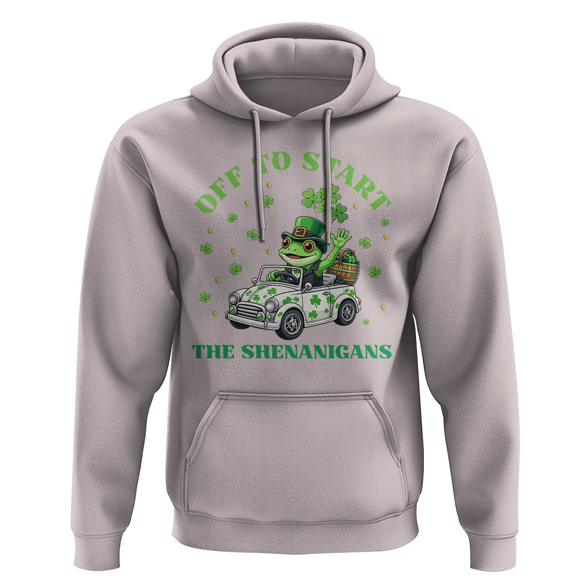 Off To Start The Shenanigans Hoodie St Patricks Day Frog