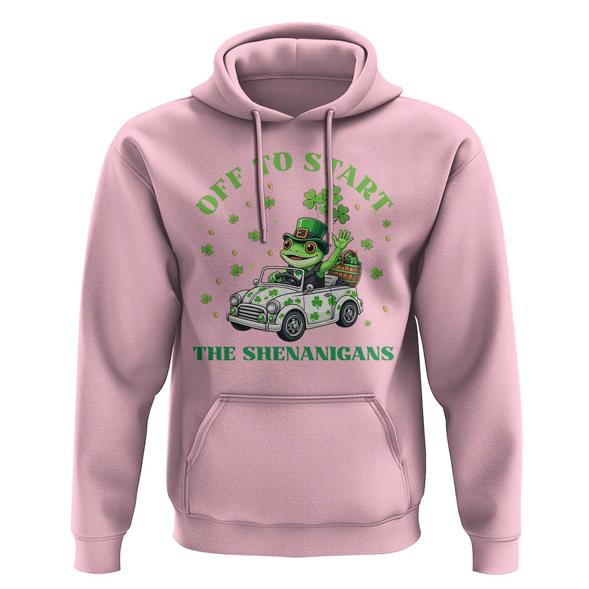 Off To Start The Shenanigans Hoodie St Patricks Day Frog