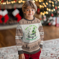 Off To Start The Shenanigans Ugly Christmas Sweater St Patricks Day Frog