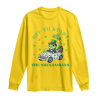 Off To Start The Shenanigans Long Sleeve Shirt St Patricks Day Frog