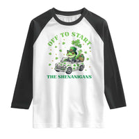 Off To Start The Shenanigans Raglan Shirt St Patricks Day Frog