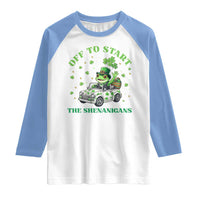Off To Start The Shenanigans Raglan Shirt St Patricks Day Frog