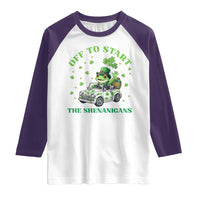 Off To Start The Shenanigans Raglan Shirt St Patricks Day Frog