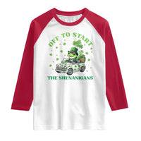Off To Start The Shenanigans Raglan Shirt St Patricks Day Frog