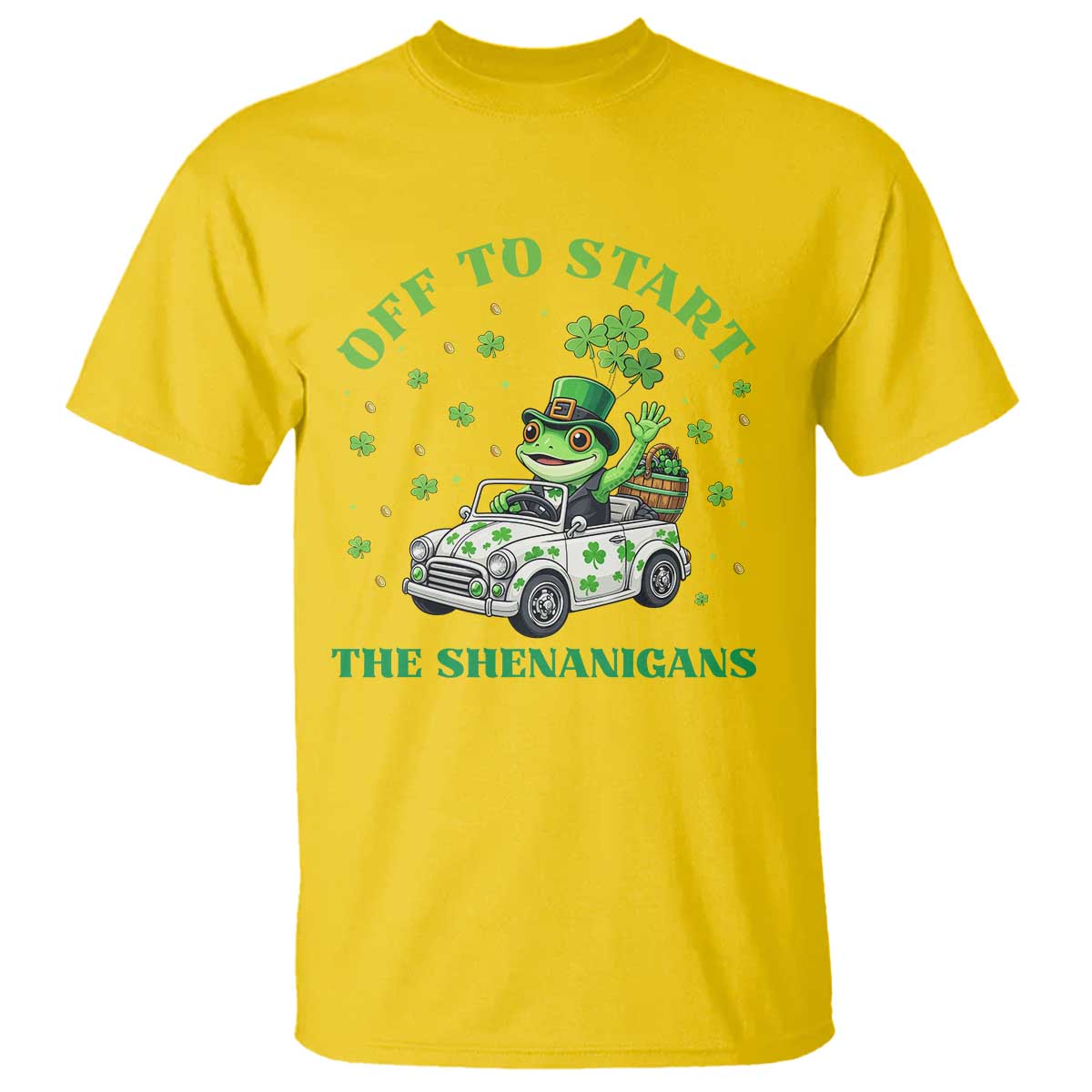 Off To Start The Shenanigans T Shirt St Patricks Day Frog