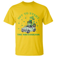 Off To Start The Shenanigans T Shirt St Patricks Day Frog