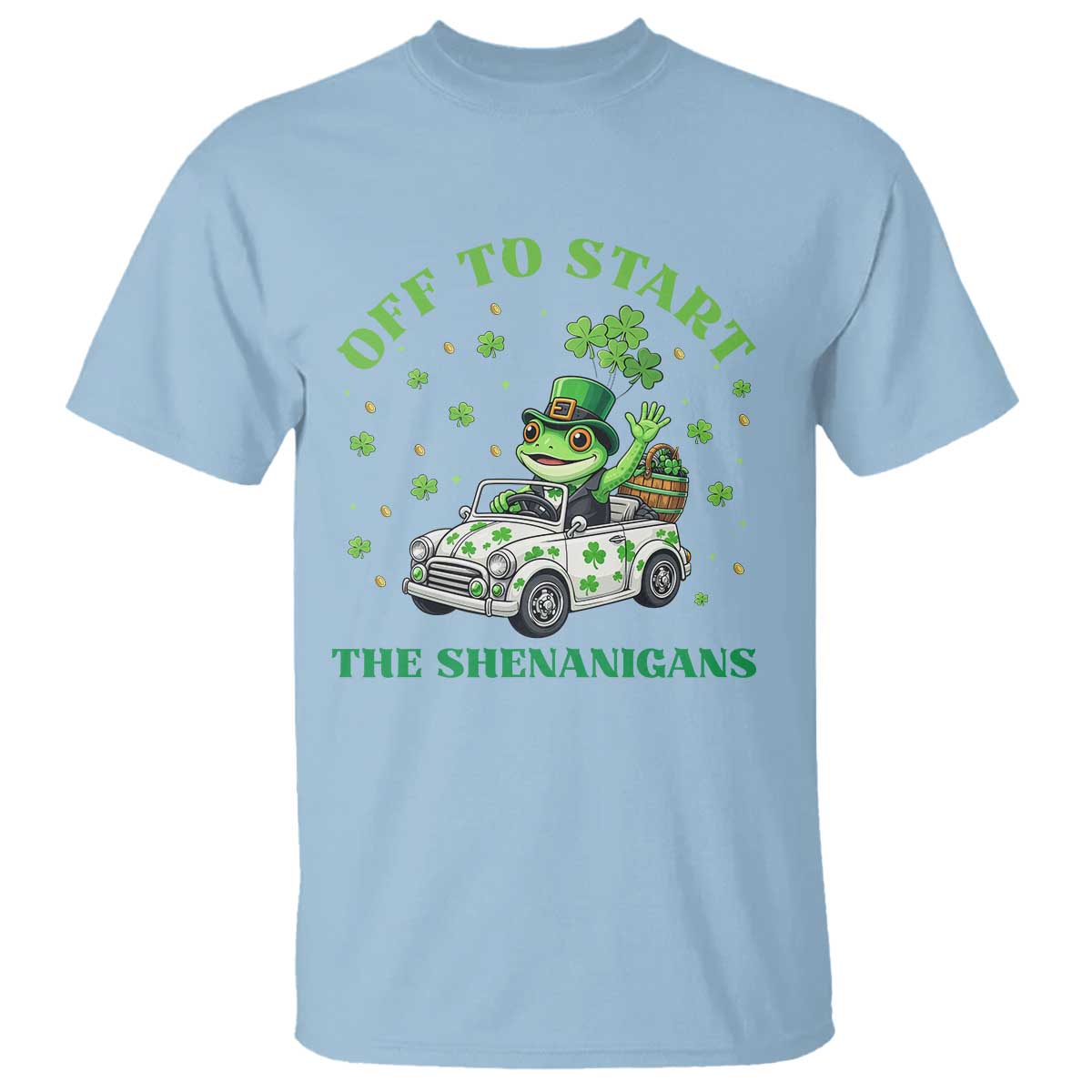 Off To Start The Shenanigans T Shirt St Patricks Day Frog
