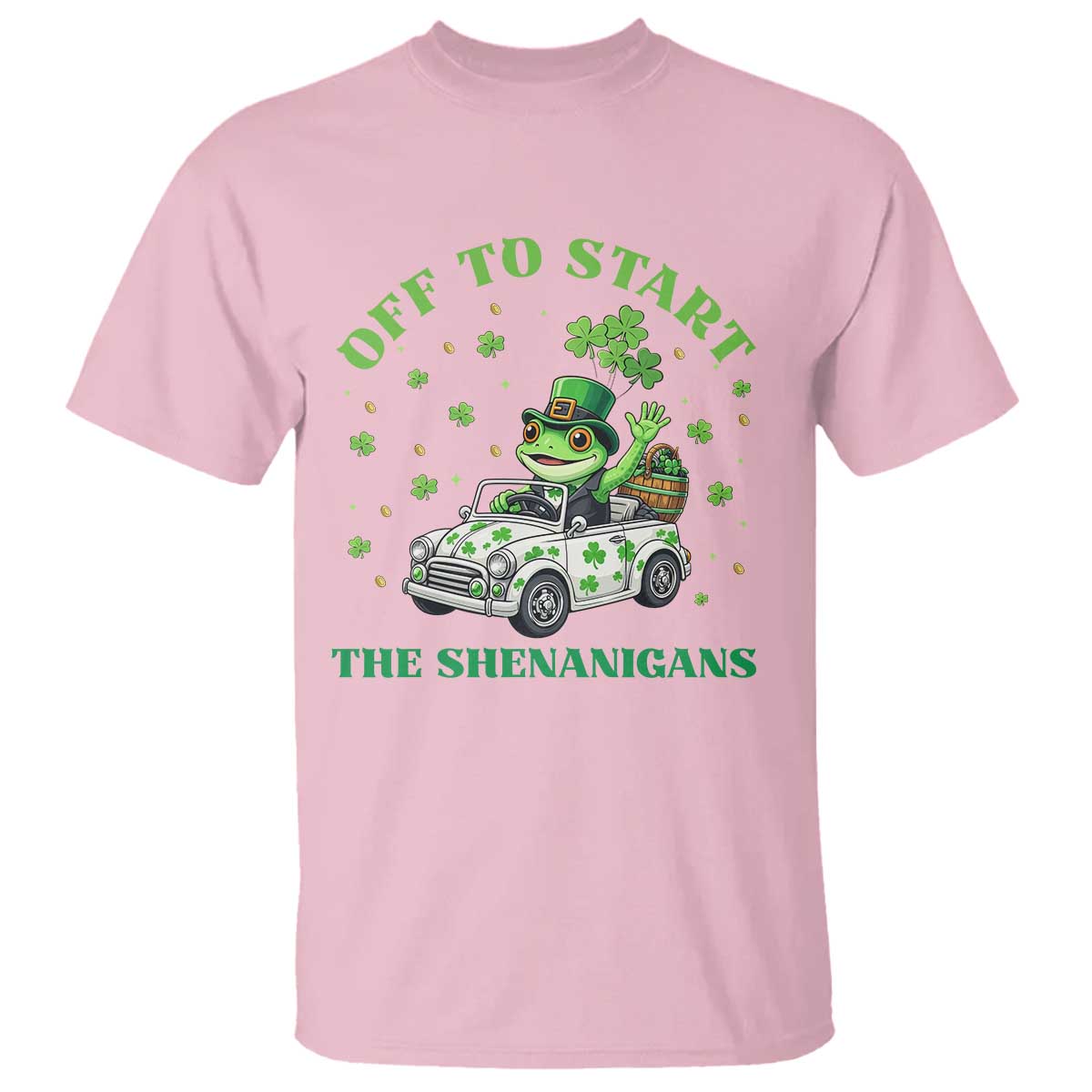 Off To Start The Shenanigans T Shirt St Patricks Day Frog