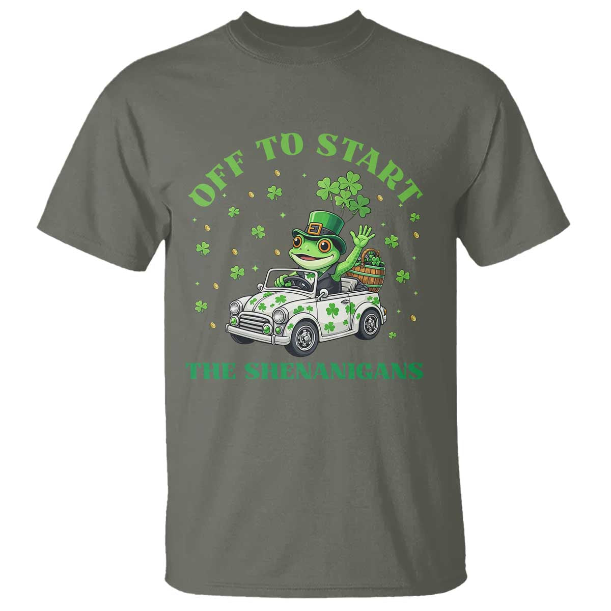 Off To Start The Shenanigans T Shirt St Patricks Day Frog