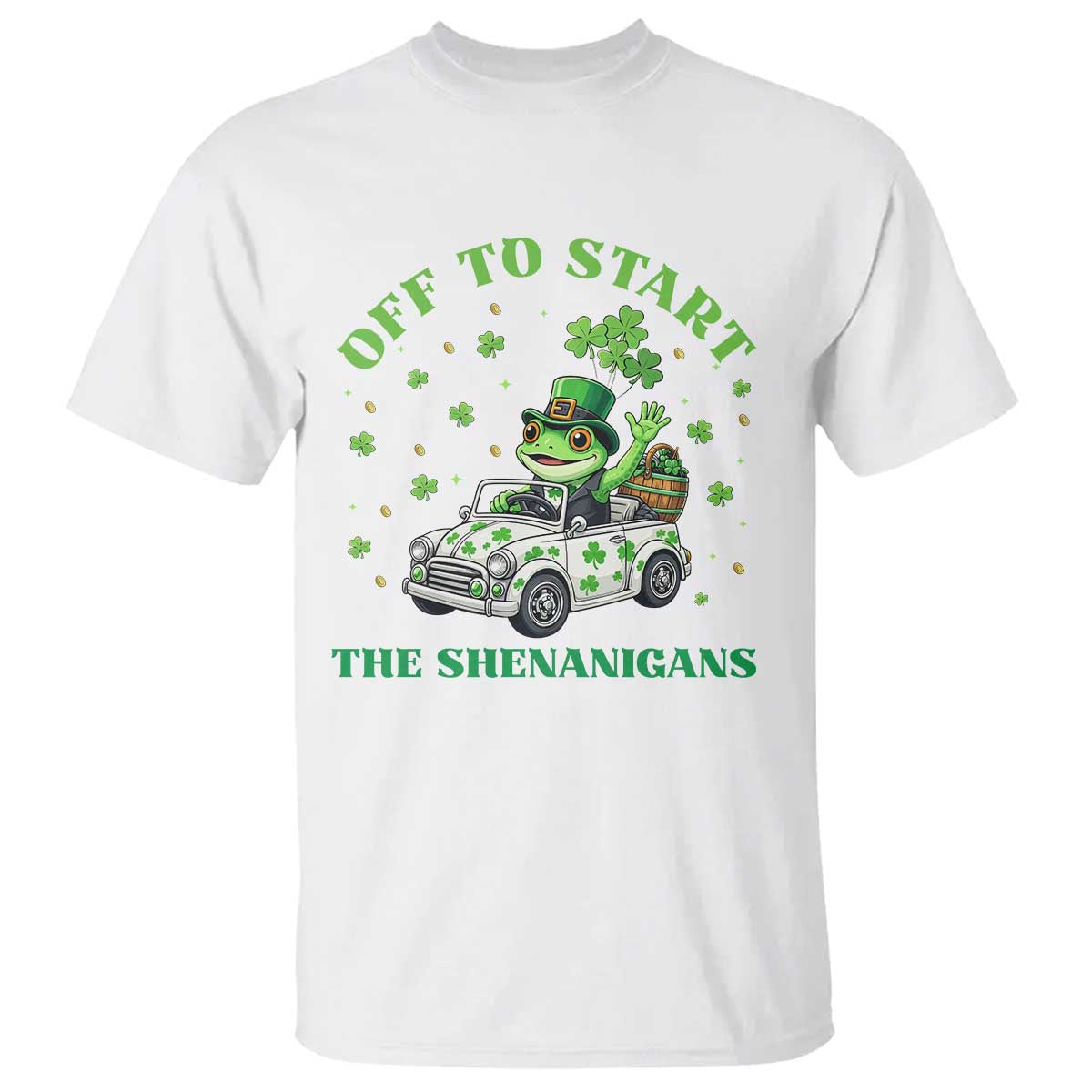 Off To Start The Shenanigans T Shirt St Patricks Day Frog