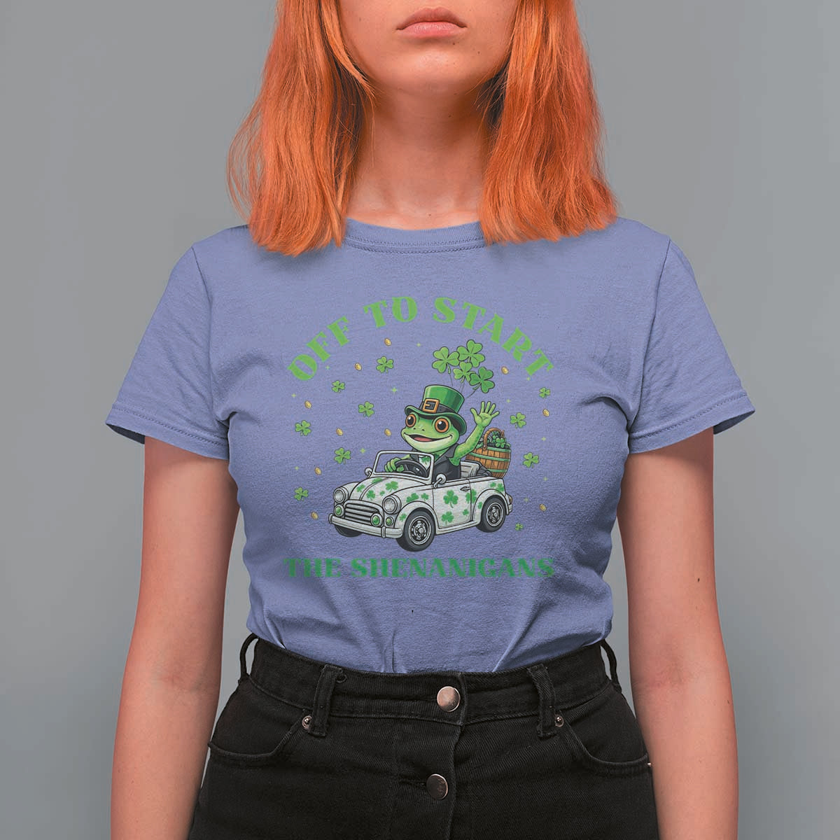 Off To Start The Shenanigans T Shirt For Women St Patricks Day Frog