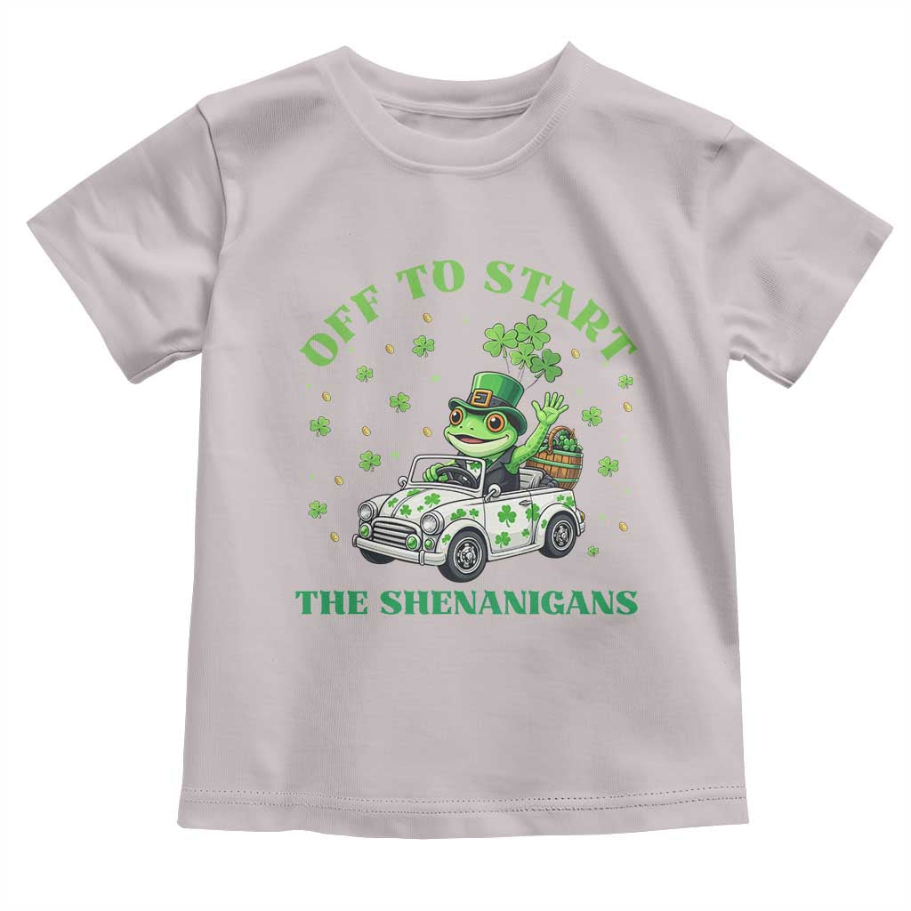 Off To Start The Shenanigans Toddler T Shirt St Patricks Day Frog