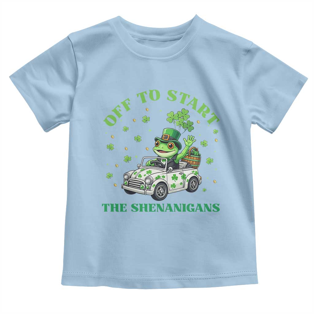 Off To Start The Shenanigans Toddler T Shirt St Patricks Day Frog