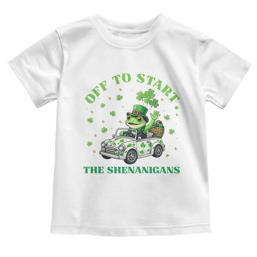 Off To Start The Shenanigans Toddler T Shirt St Patricks Day Frog