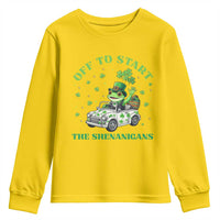 Off To Start The Shenanigans Youth Sweatshirt St Patricks Day Frog