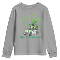 Off To Start The Shenanigans Youth Sweatshirt St Patricks Day Frog