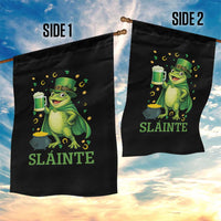 Funny Slainte Irish Frog Beer St Patricks Day Garden Flag