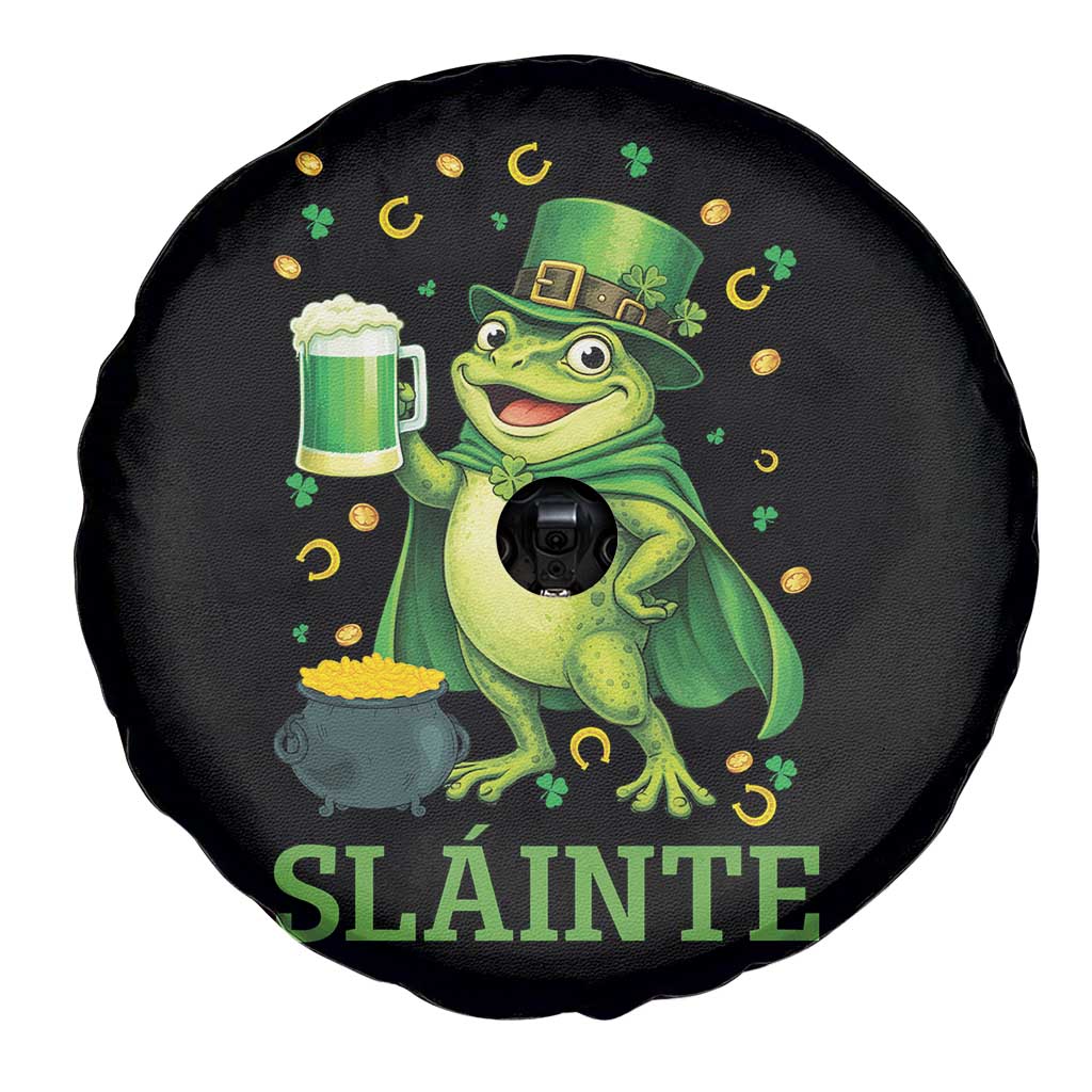 Funny Slainte Irish Frog Beer St Patricks Day Spare Tire Cover