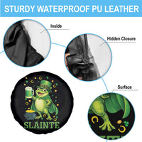 Funny Slainte Irish Frog Beer St Patricks Day Spare Tire Cover