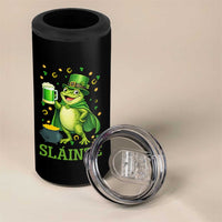 Funny Slainte Irish Frog Beer St Patricks Day 4 in 1 Can Cooler Tumbler