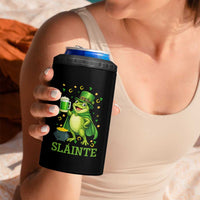 Funny Slainte Irish Frog Beer St Patricks Day 4 in 1 Can Cooler Tumbler