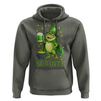 Funny Slainte Irish Frog Beer St Patricks Day Hoodie