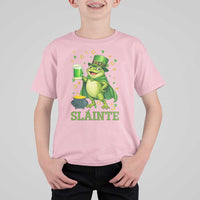 Funny Slainte Irish Frog Beer St Patricks Day T Shirt For Kid