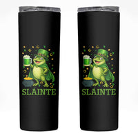 Funny Slainte Irish Frog Beer St Patricks Day Skinny Tumbler