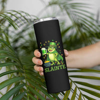 Funny Slainte Irish Frog Beer St Patricks Day Skinny Tumbler