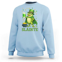 Funny Slainte Irish Frog Beer St Patricks Day Sweatshirt