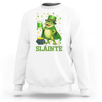 Funny Slainte Irish Frog Beer St Patricks Day Sweatshirt