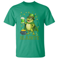 Funny Slainte Irish Frog Beer St Patricks Day T Shirt