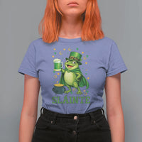 Funny Slainte Irish Frog Beer St Patricks Day T Shirt For Women