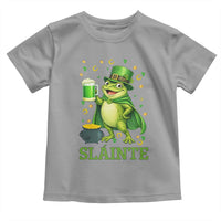 Funny Slainte Irish Frog Beer St Patricks Day Toddler T Shirt