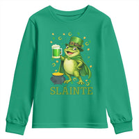 Funny Slainte Irish Frog Beer St Patricks Day Youth Sweatshirt